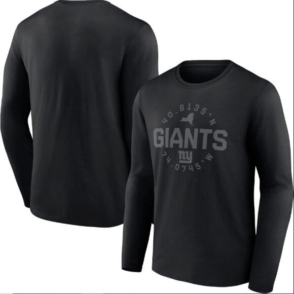 NFL Men's Profile Black New York Giants Pop Long Sleeve T-Shirt Size S - Picture 1 of 4